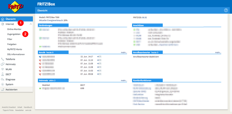 FritzBox für DSL einrichten
