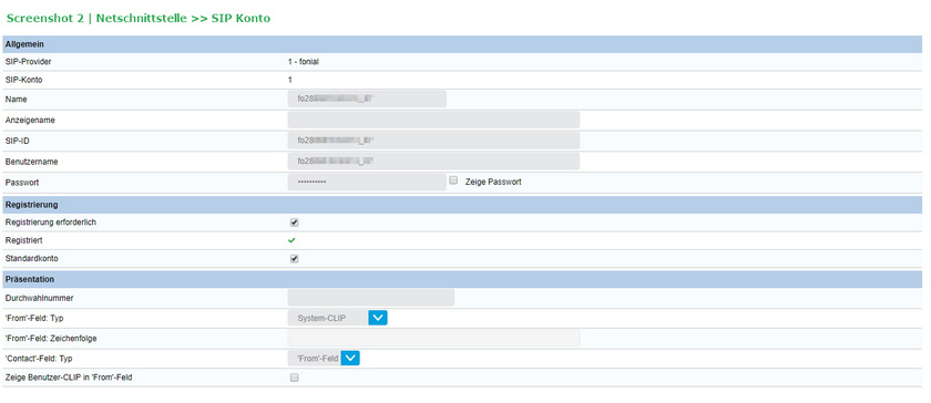 SIP Provider fonial Trunking