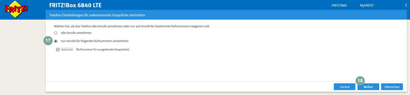 FritzBox: Telefon-Einstellungen für ankommende Gespräche