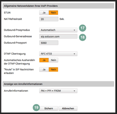 Netzwerkeinstellungen des Gigaset Maxwell 3