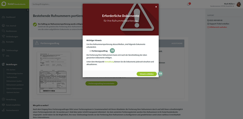 Erforderliche Dokumente