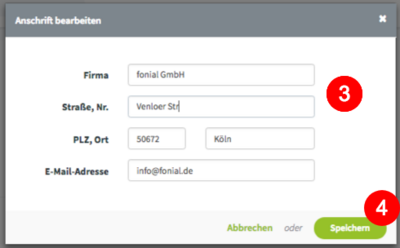 Stammdaten ändern