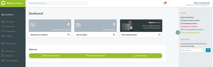 fonial Support kontaktieren