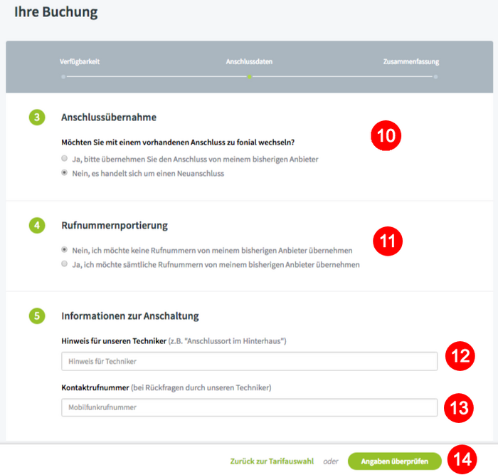 DSL Bestellung